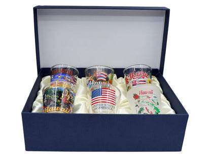 Hawaii United States USA Souvenir Boxed Shot Glass Set (Set of 6)