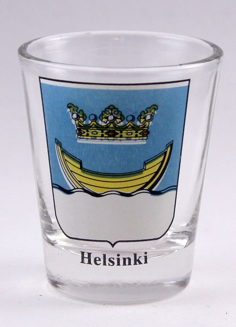 Helsinki Finland Coat Of Arms Shot Glass