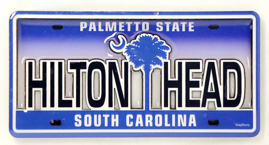 Hilton Head South Carolina License Plate Dual Layer MDF Magnet