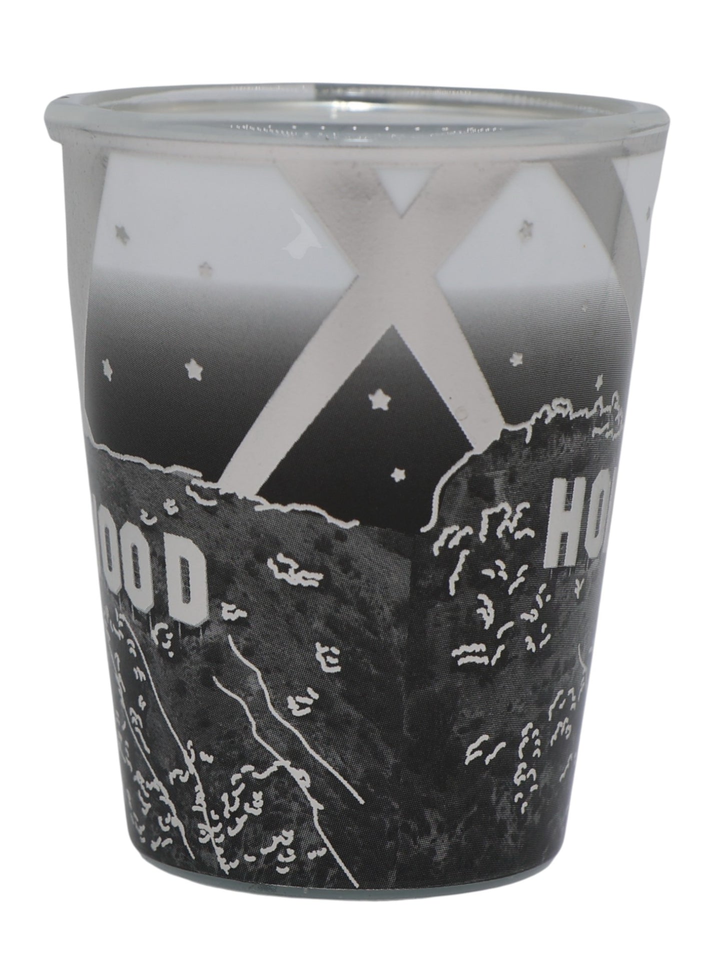 Hollywood California B & W Silver Shot Glass