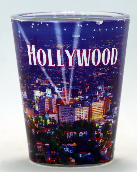 Hollywood California Searchlights Shot Glass