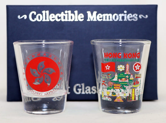 Hong Kong Souvenir Boxed Shot Glass Set (Set of 2)