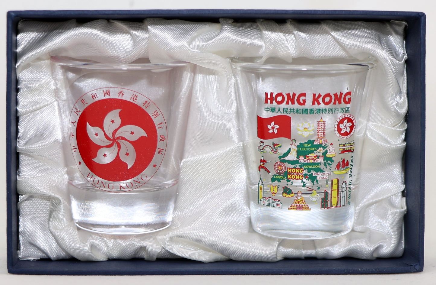 Hong Kong Souvenir Boxed Shot Glass Set (Set of 2)