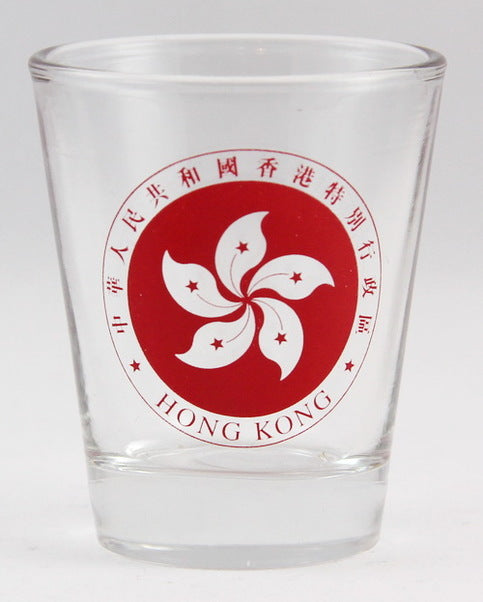 Hong Kong Emblem Shot Glass