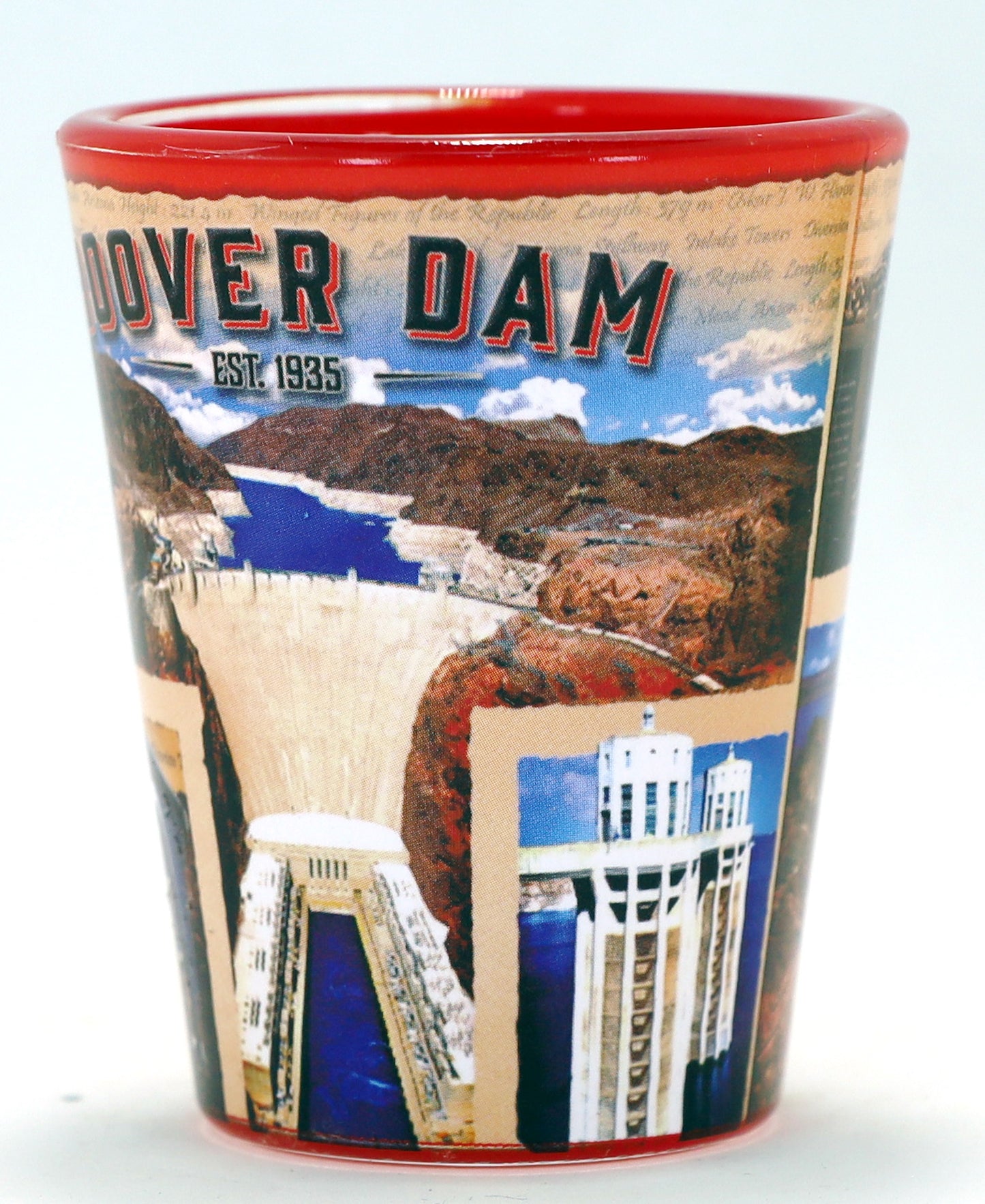 Hoover Dam Arizona Nevada Scrapbook Shot Glass