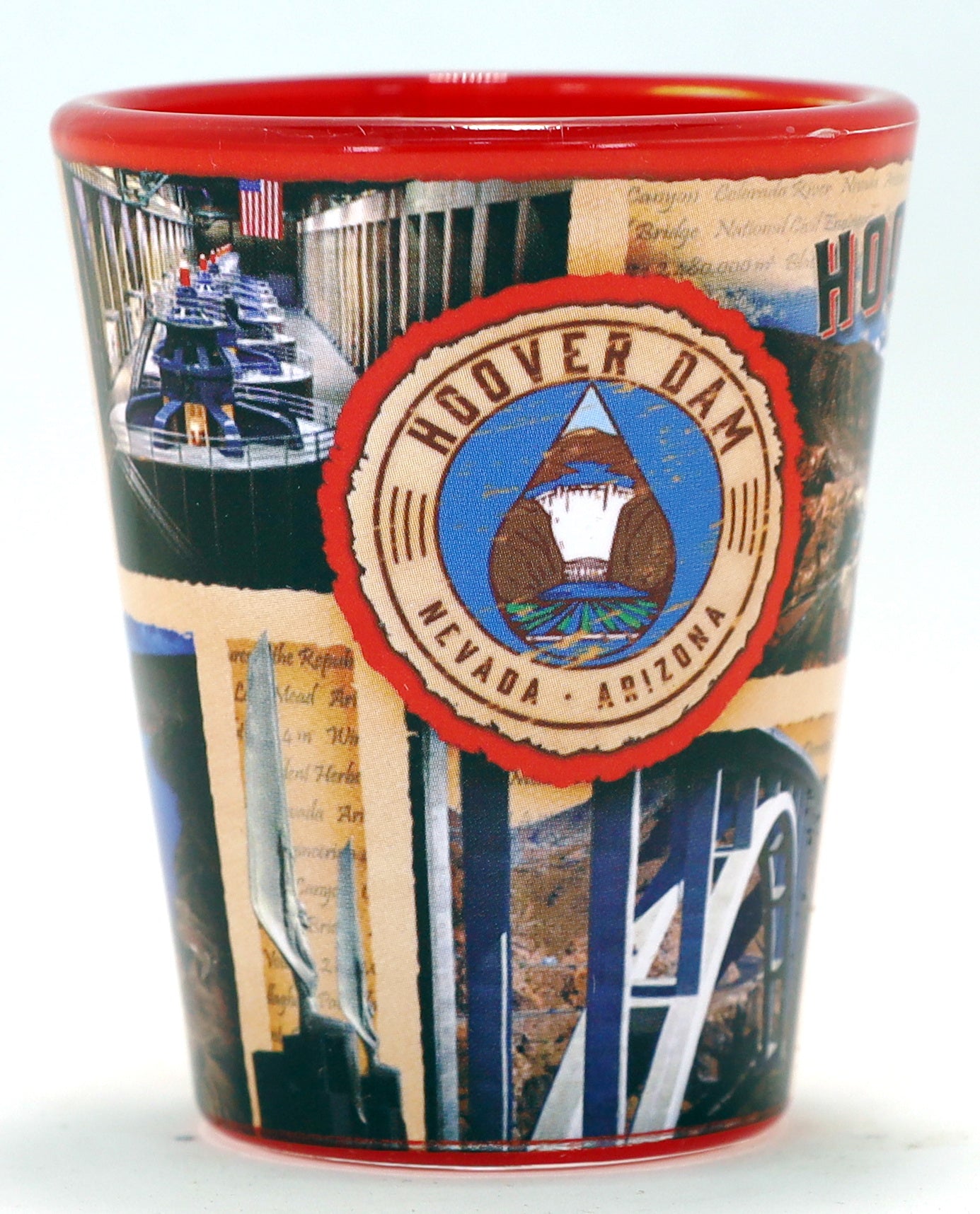 Hoover Dam Arizona Nevada Scrapbook Shot Glass