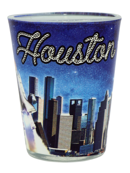 Houston Texas City Space Shuttle Shot Glass