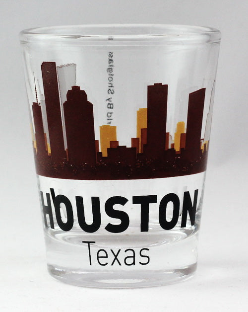 Houston Texas Sunset Skyline Shot Glass