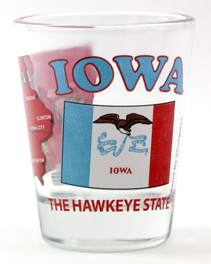 Iowa United States USA Souvenir Boxed Shot Glass Set (Set of 6)