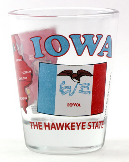 Iowa United States USA Souvenir Boxed Shot Glass Set (Set of 6)