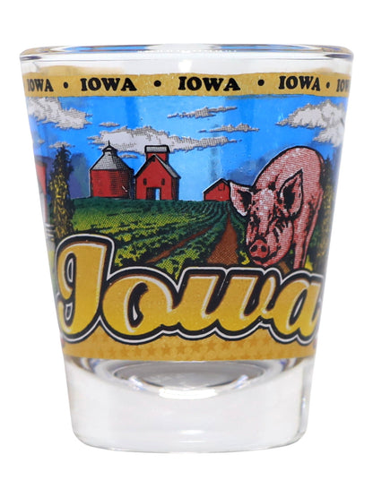 Iowa United States USA Souvenir Boxed Shot Glass Set (Set of 6)