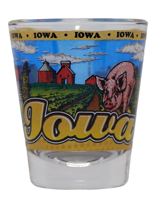 Iowa State Wraparound Shot Glass