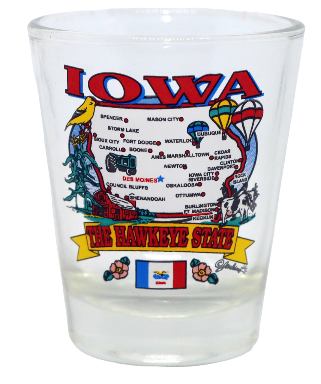 Iowa United States USA Souvenir Boxed Shot Glass Set (Set of 6)