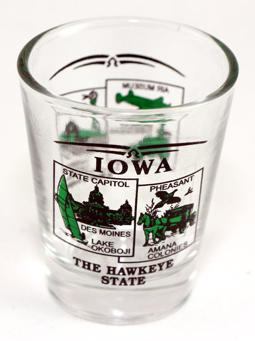 Iowa State Scenery Green New Shot Glass