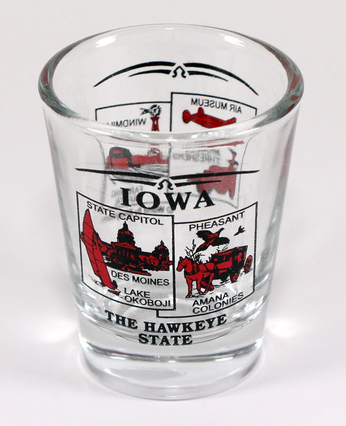 Iowa State Scenery Red New Shot Glass