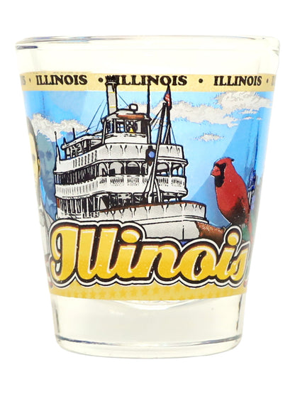 Illinois United States USA Souvenir Boxed Shot Glass Set (Set of 6)