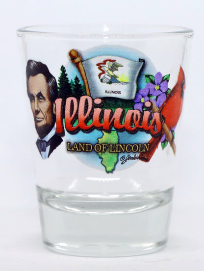 Illinois United States USA Souvenir Boxed Shot Glass Set (Set of 6)