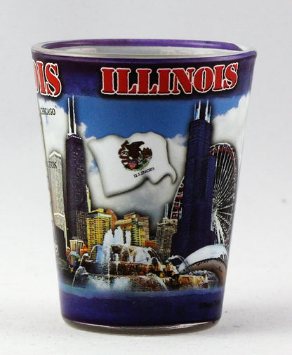 Illinois State Collage Shot Glass rtp