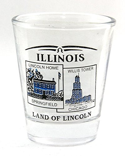 Illinois State Scenery Blue New Shot Glass