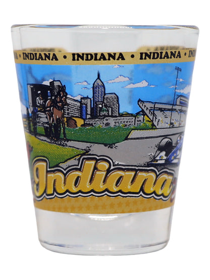 Indiana United States USA Souvenir Boxed Shot Glass Set (Set of 6)
