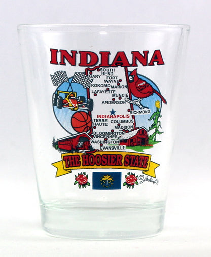 Indiana United States USA Souvenir Boxed Shot Glass Set (Set of 6)