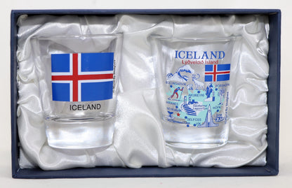 Iceland Souvenir Boxed Shot Glass Set (Set of 2)