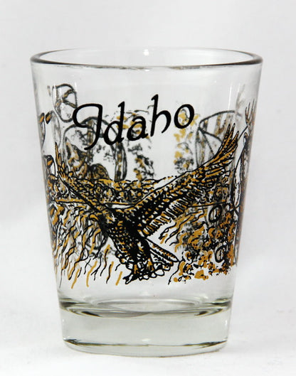 Idaho Eagle Deer and Wolf Shot Glass