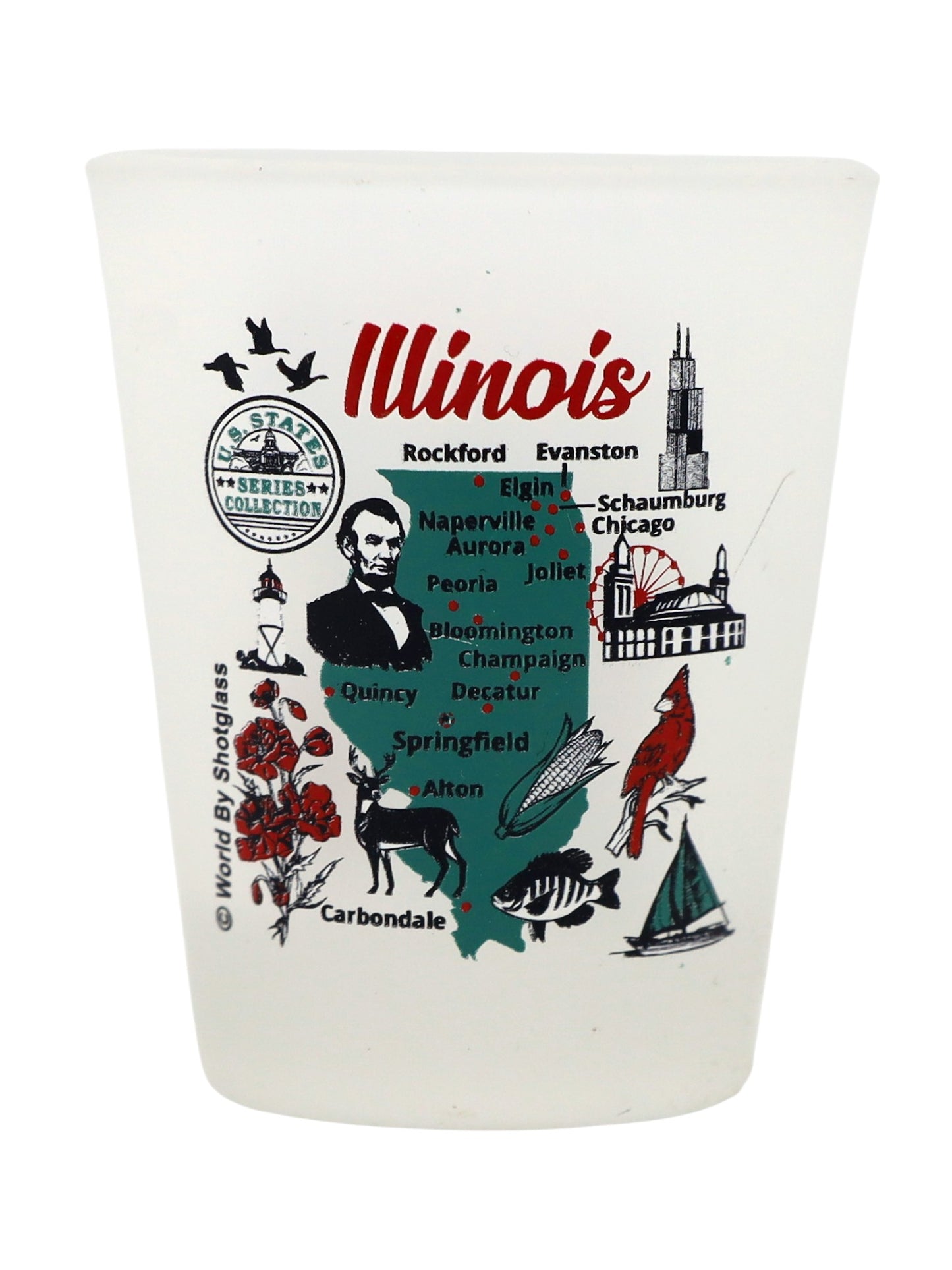Illinois United States USA Souvenir Boxed Shot Glass Set (Set of 6)