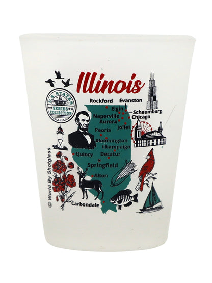 Illinois United States USA Souvenir Boxed Shot Glass Set (Set of 6)