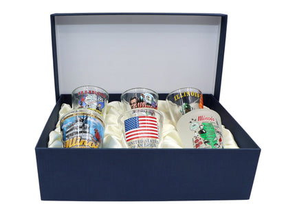 Illinois United States USA Souvenir Boxed Shot Glass Set (Set of 6)
