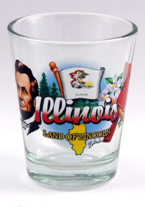 Illinois Land Of Lincoln State Elements Shot Glass