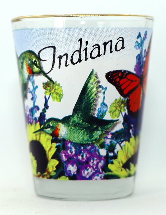 Indiana Floral Bird Shot Glass