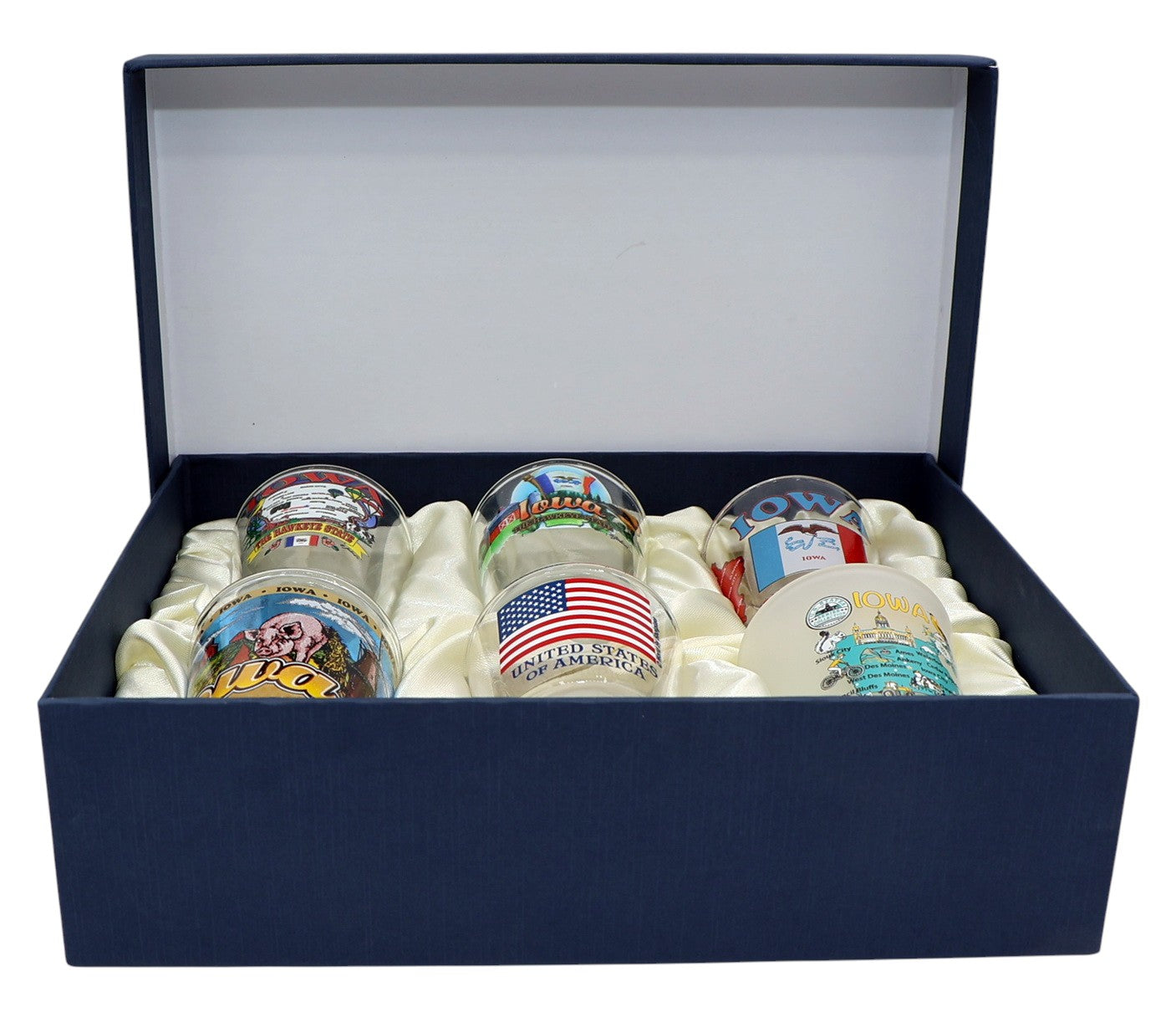 Iowa United States USA Souvenir Boxed Shot Glass Set (Set of 6)