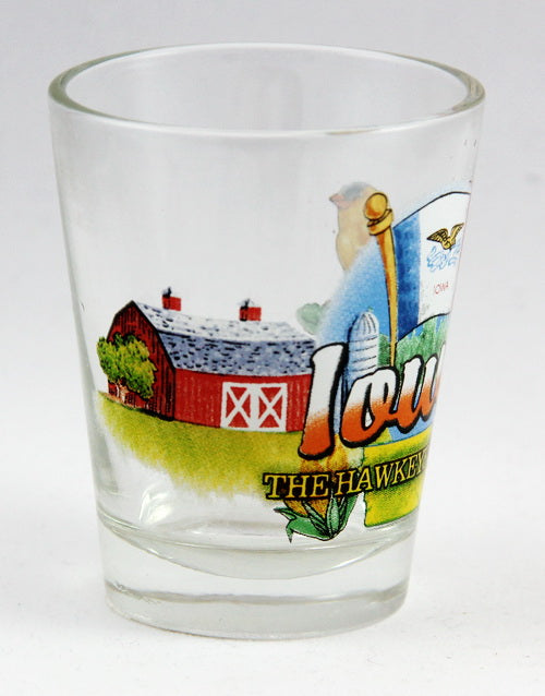 Iowa Hawkeye State Elements Shot Glass