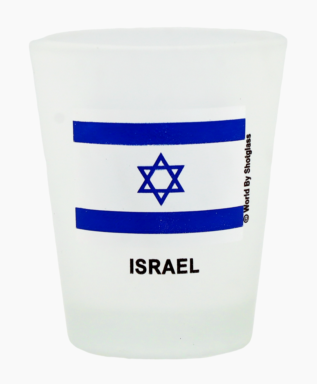 Israel Flag Frosted Shot Glass