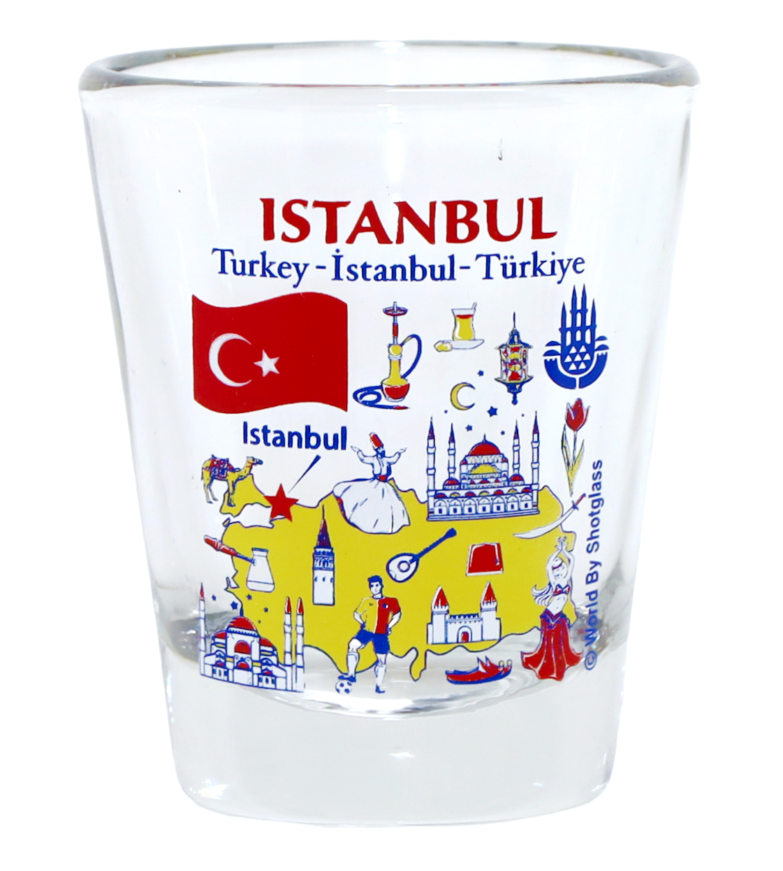 Istanbul Turkey Landmarks and Icons Collage Shot Glass
