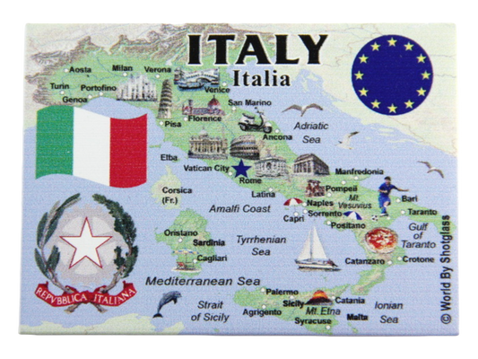 Italy EU Series Souvenir Fridge Magnet 2.5 inches X 3.5 inches