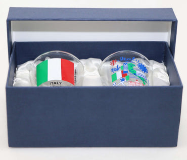 Italy Souvenir Boxed Shot Glass Set (Set of 2)