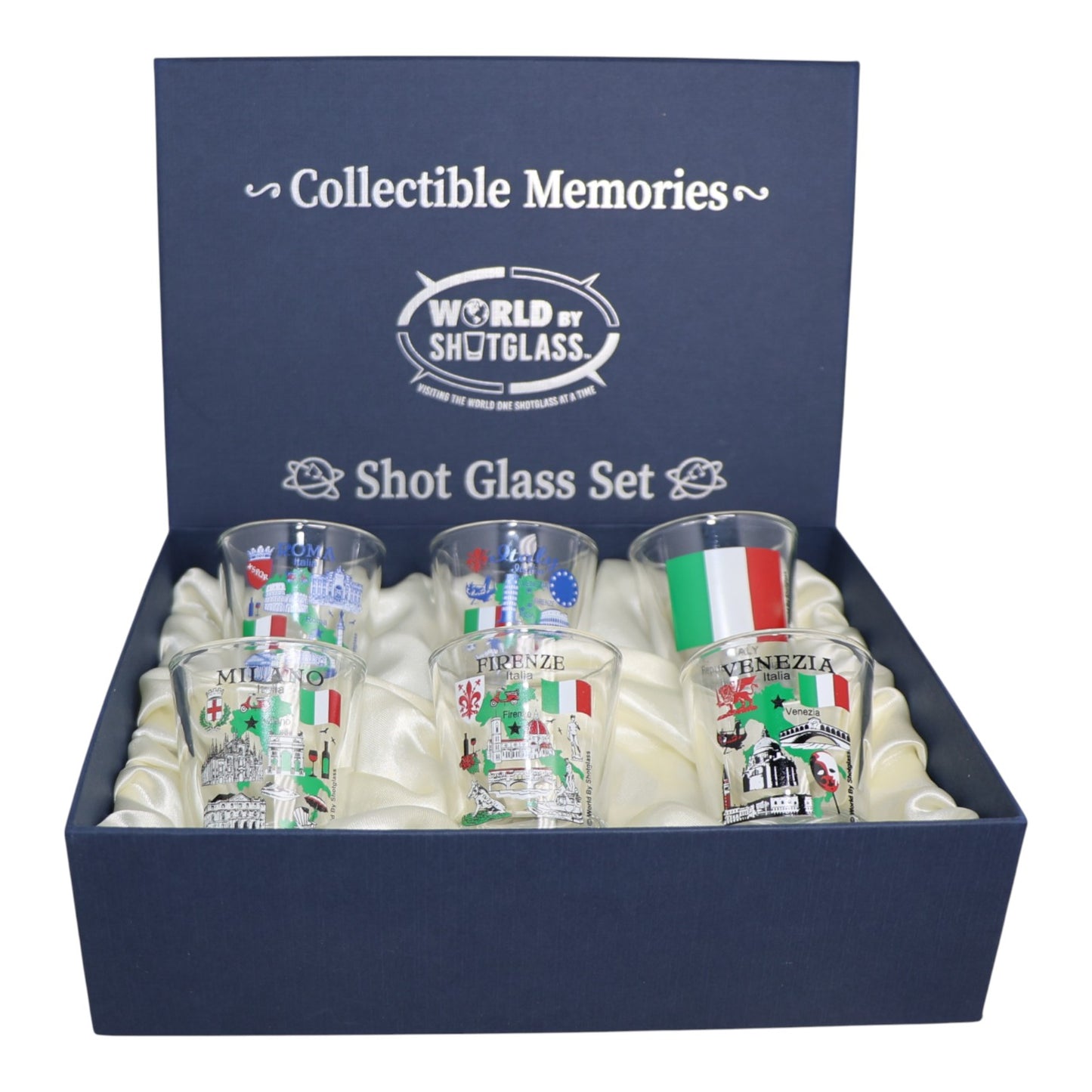 Italy The Renaissance Circuit Souvenir Boxed Shot Glass Set (Set of 6)
