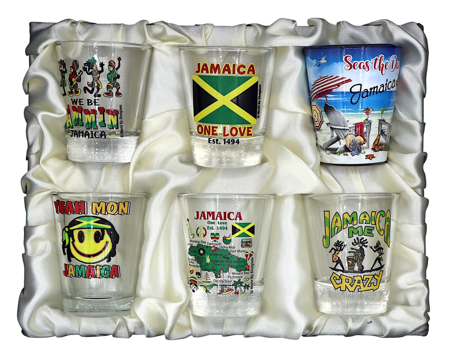 Jamaica Souvenir Boxed Shot Glass Set (Set of 6)