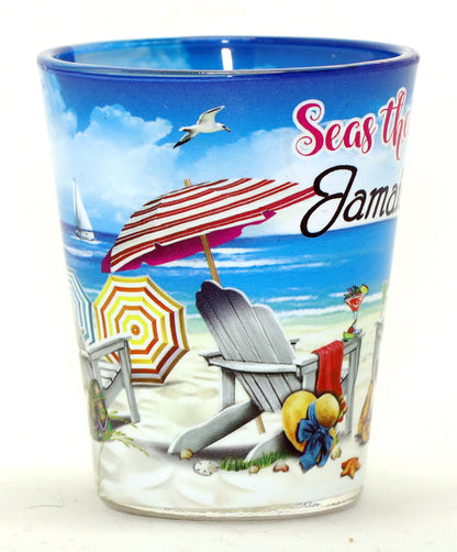 Jamaica Seas Day Umbrellas In and Out Shot Glass