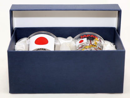Japan Souvenir Boxed Shot Glass Set (Set of 2)