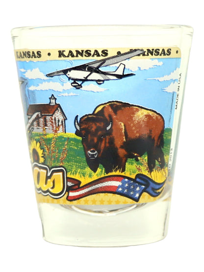 Kansas State Wraparound Shot Glass