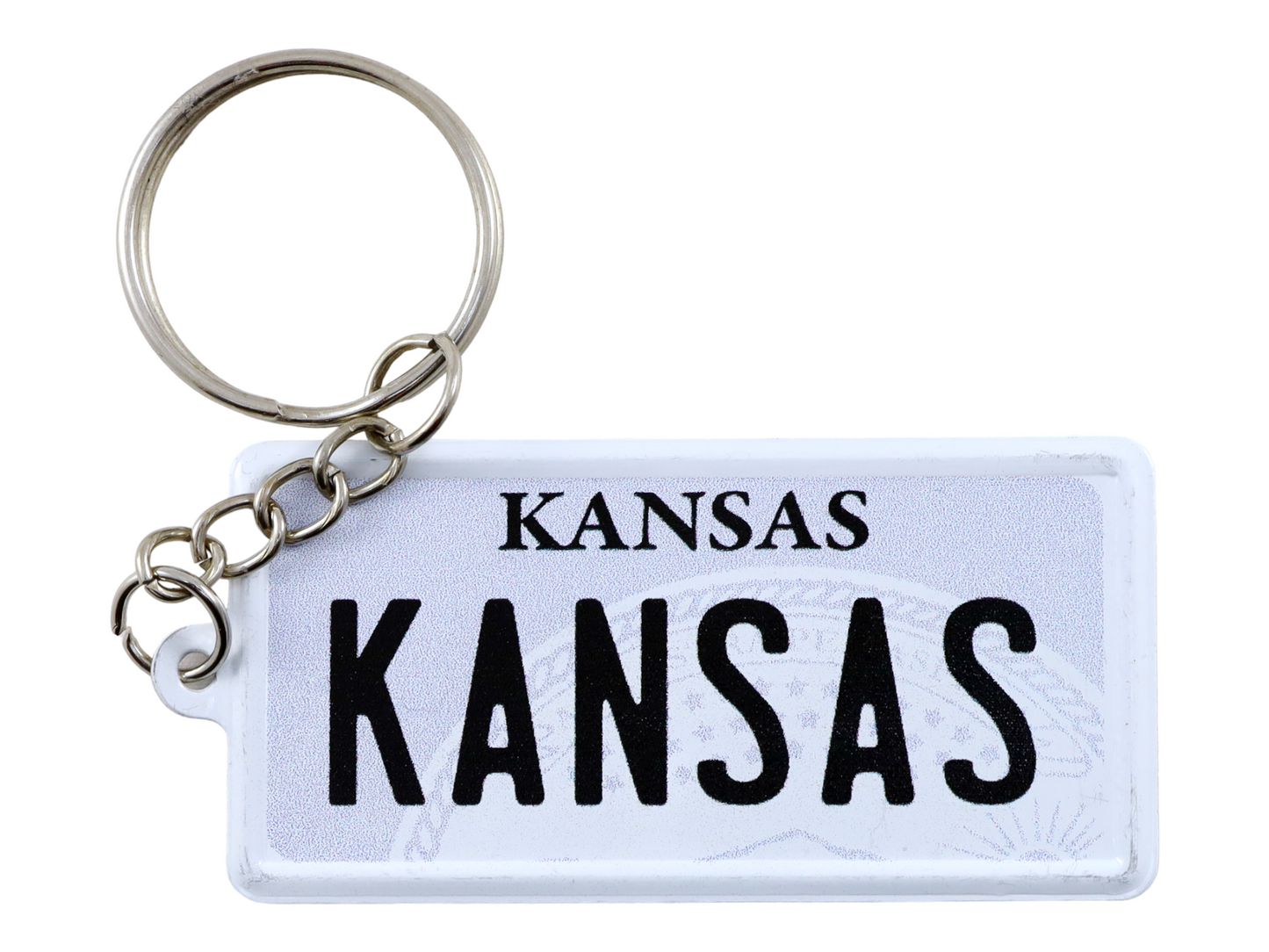 Kansas License Plate Aluminum Ultra-Slim Rectangular Souvenir Keychain 2.5" X 1.25"x 0.06"