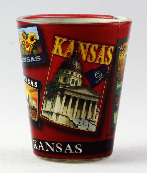 Kansas State Poster Art Shot Glass rtp