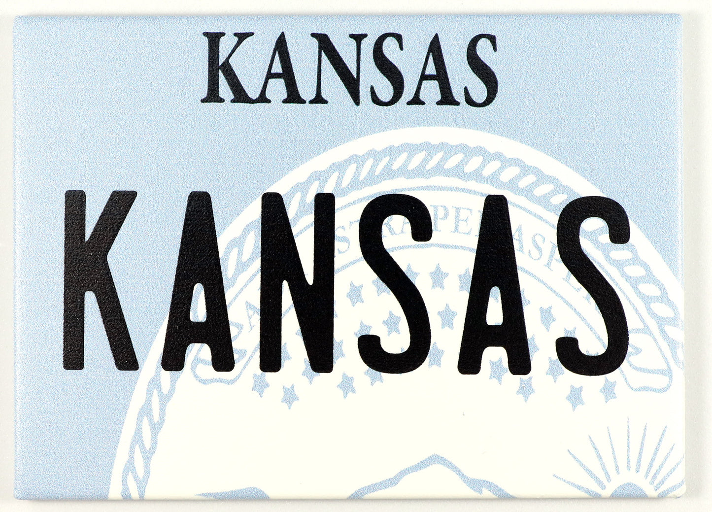 Kansas License Plate Fridge Collector's Souvenir Magnet 2.5" X 3.5"