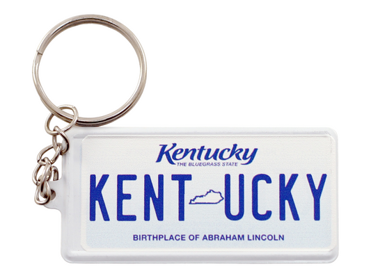 Kentucky License Plate Aluminum Ultra-Slim Rectangular Souvenir Keychain 2.5" X 1.25"x 0.06"