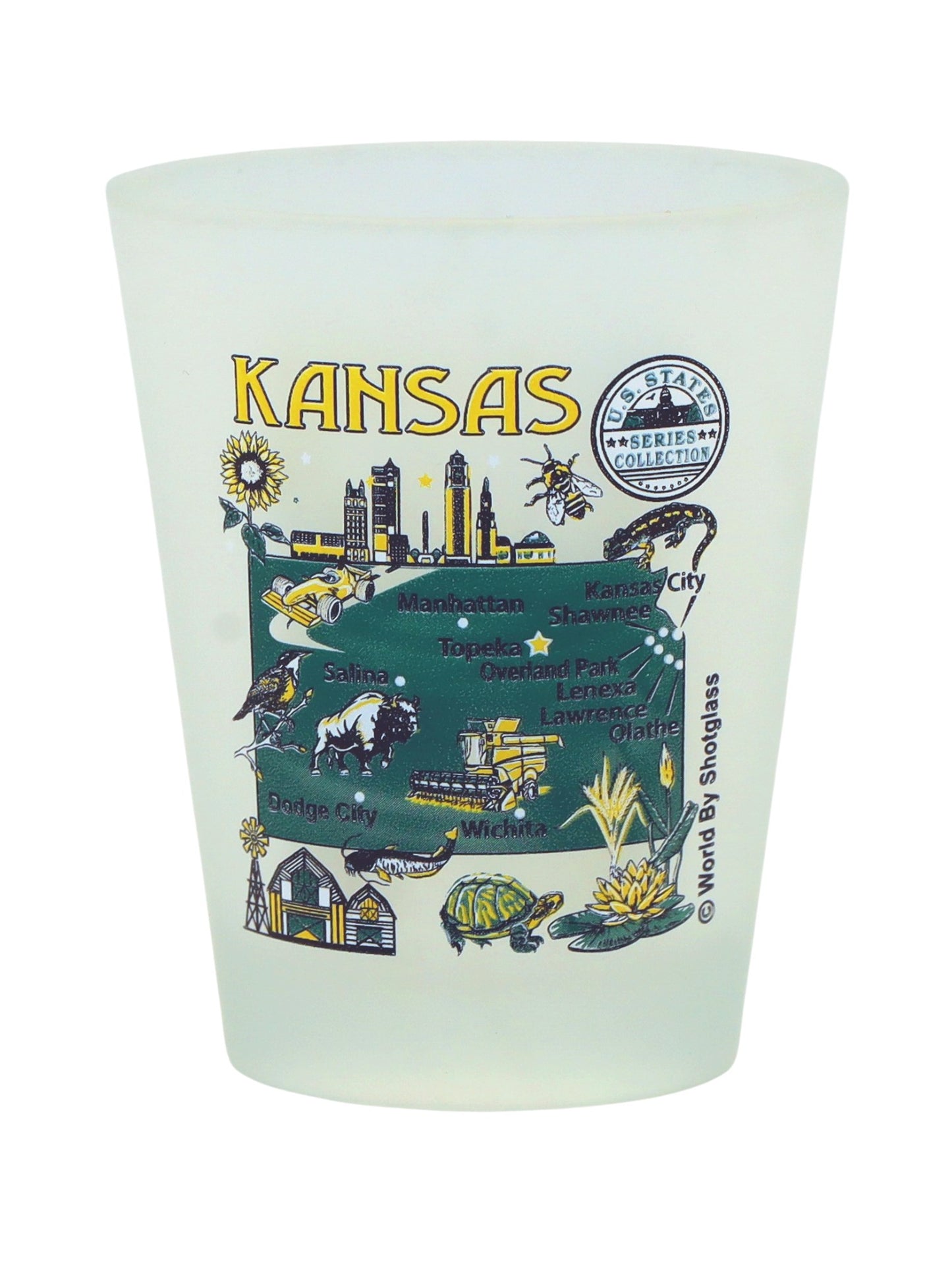 Kansas United States USA Souvenir Boxed Shot Glass Set (Set of 6)