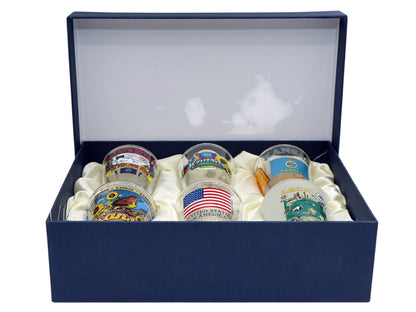 Kansas United States USA Souvenir Boxed Shot Glass Set (Set of 6)