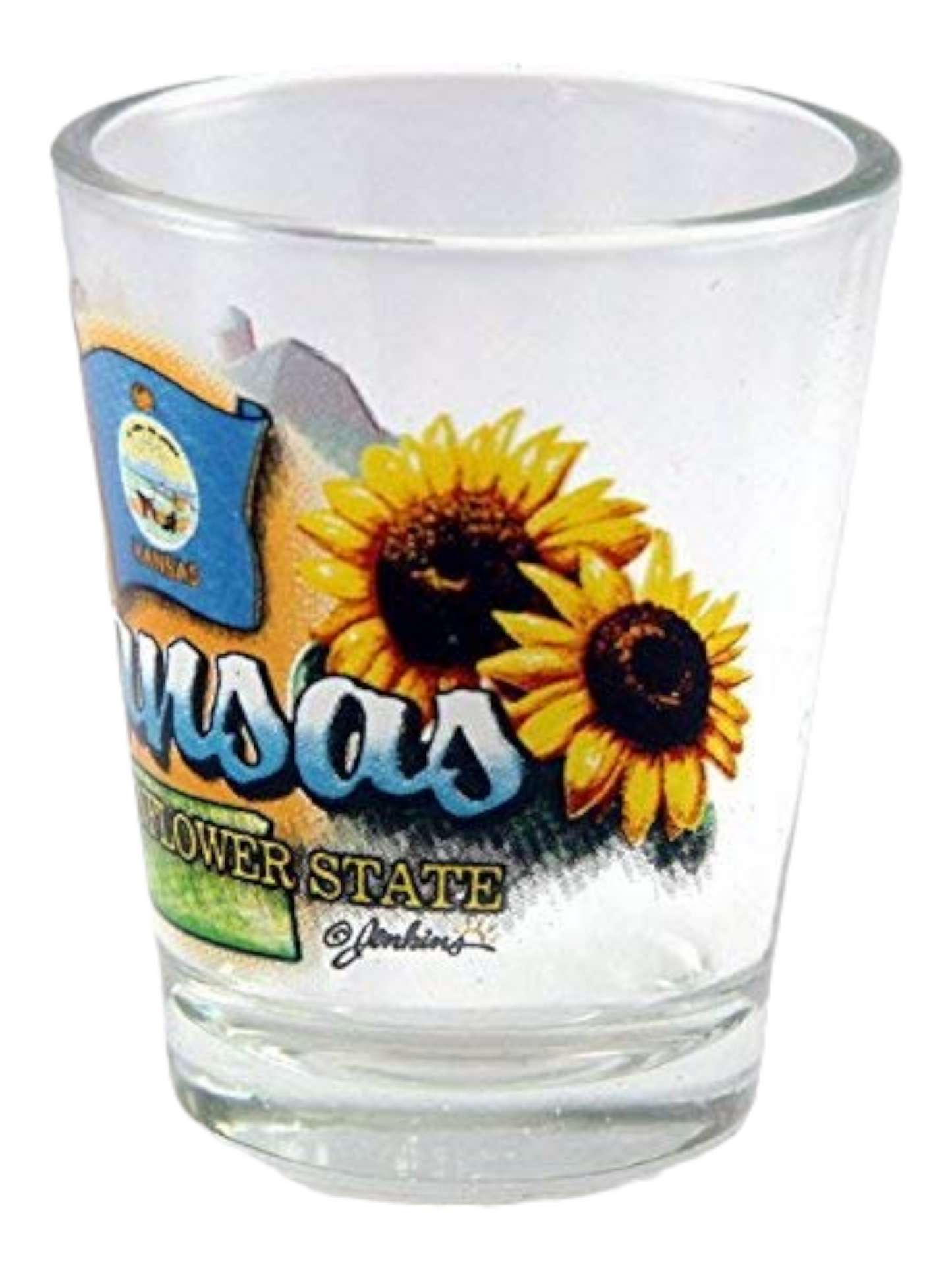 Kansas Sunflower State Elements Shot Glass